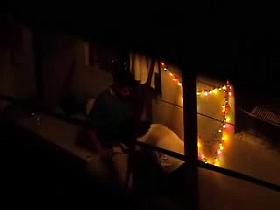 Camilla Fernandes and her boyfriend outside