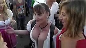 Busty girl oktoberfest