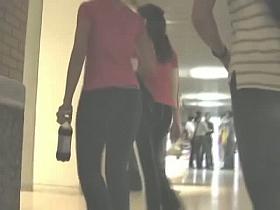 A street candid video of an enticing Latina girl