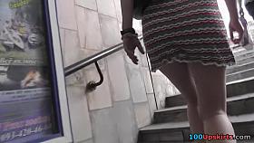 Very gracious escalator upskirt