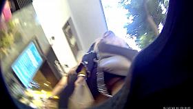 Walking sex bomb upskirt