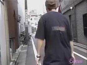 Exotic sweet hottie having first sharking experience in the streets