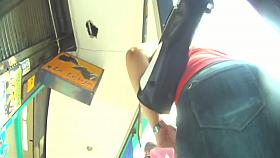 Stirring upskirt voyeur spy cam video