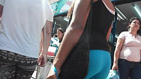 spandex blue ajustados