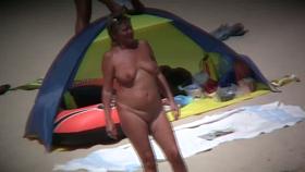 Chubby mature women filmed on a nudist beach
