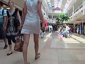 Moving stairs ride behind a hot ass