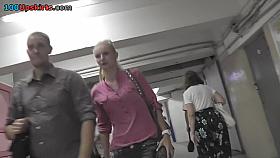 Attractive ass in upskirt thong movie by hot chick