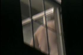 Naked amateur back through the window voyeured on cam