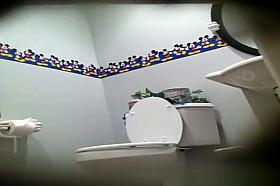 Compilation of women caught peeing in bathroom