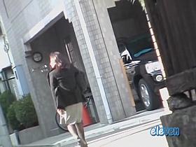 Cool street sharking treatment with some sweet little Japanese beauty