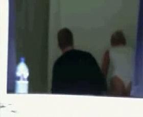 Hidden blonde in lingerie