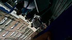 Upskirt teen on the street