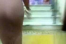 Following a nice booty through the city