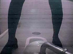 Amateur legs and the bushy cunt flash of girl