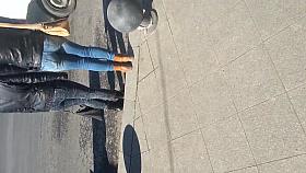 spy sexy girls ass in street romanian