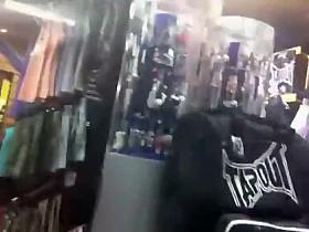 Teen girl trying a new bikini