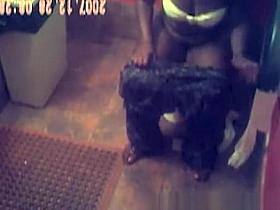 Hidden camera in restaurant female toilet