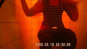 caught brunette changing her bra in toilets hidden spy sazz
