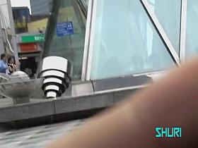 Making selfie with her friend when they got cumshot sharked