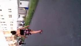 Real female fight with a couple of crazy chicks