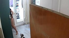 Girl with big saggy boobs exposed to ip camera