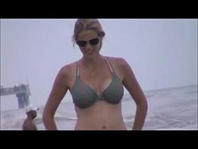 just big titty sexy milf on beach spy, some crotch shot to