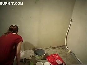 Changing clothes and getting to work