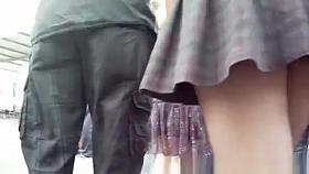 Local street market upskirt