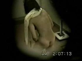 Spying my girlfriend masturbating standing