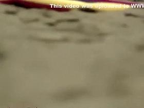 She got some sand in her pussy hair