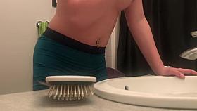 HIGH SCHOOL HOTTIE caught on hidden camera in bathroom for shower