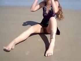 Filming tattooed girlfriend taking off her panties