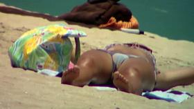 Busted while filming bikini cameltoe