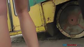 High heels and ideal upskirt legs