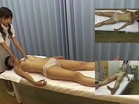 Japanese cutie enjoys oily massage session on hidden camera