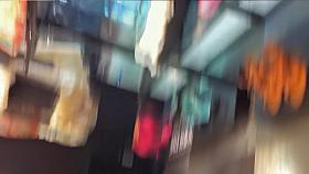 High heeled girl sitting on hunkers sexiest black up skirt