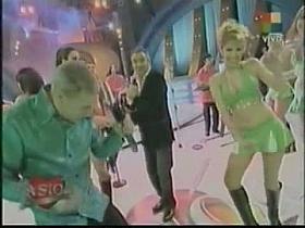 Upskirt video from a music TV show with sexy dancer girls