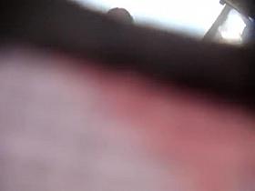 Close up peeping in the beach cabin