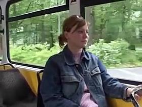 biggest bazookas milking on the bus