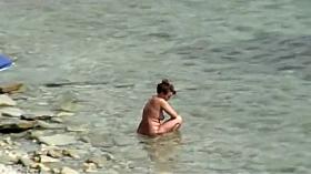 Cuddling between going swimming