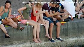 Sheer panties seen from far away