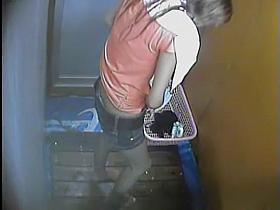 Asian chick gets her bikini bra off before showering TO-3963