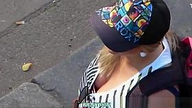 Girl in a baseball cap.