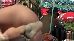 Beautiful nude bodies in voyeur beach clip