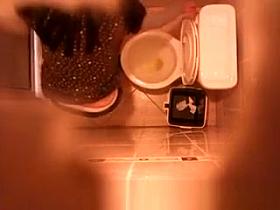 Girl caught hidden cam