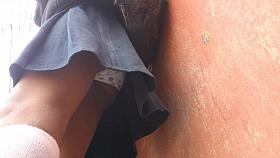 Upskirt Young Schoolgirl in Cute Panties