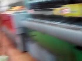 Teen with great ass in tight jeans shorts