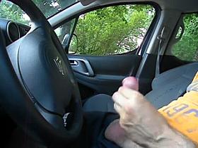 Public FLASH Car Watching brunette MILF