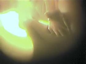 Charming semi spheres of naked butt on dressing room cam