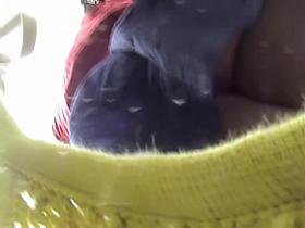 Hidden upskirt cam thong on the perfect teen booty